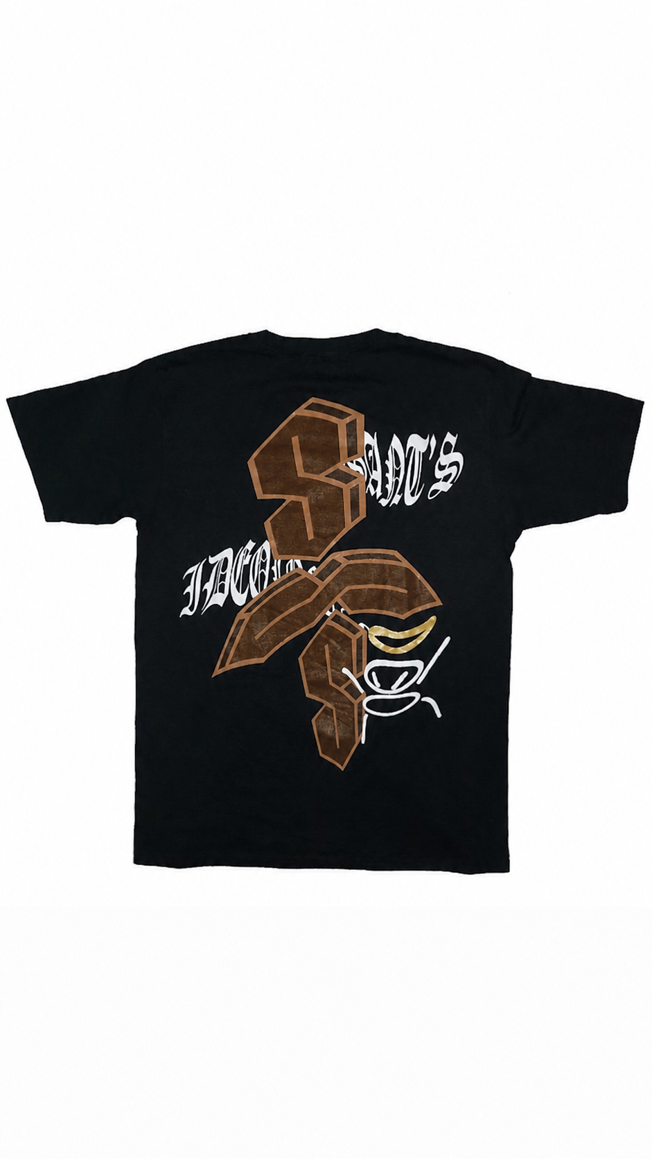 Crucifix T-shirt black back view