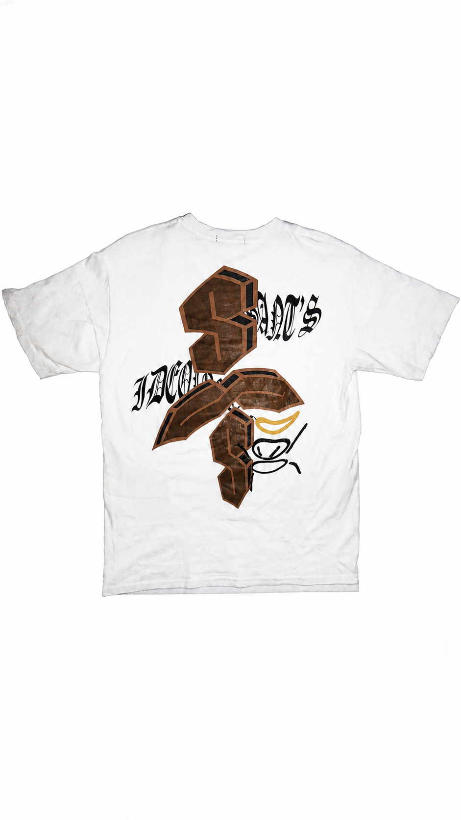 White Crucifix T-shirt back view