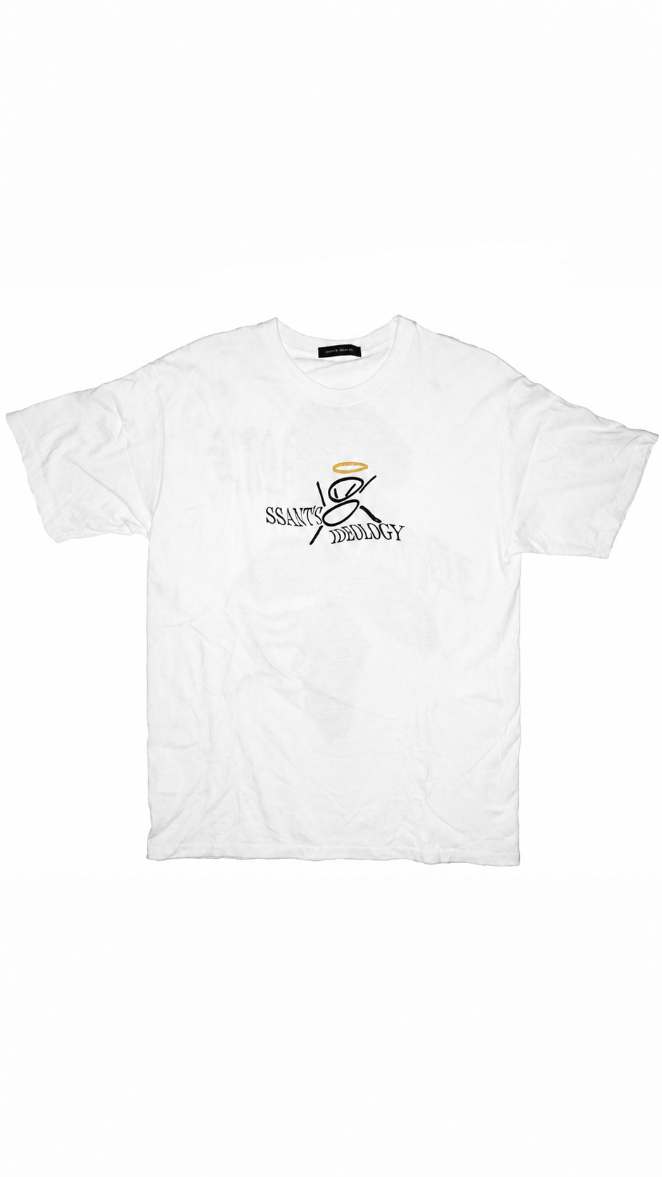 White Crucifix graphic T-shirt